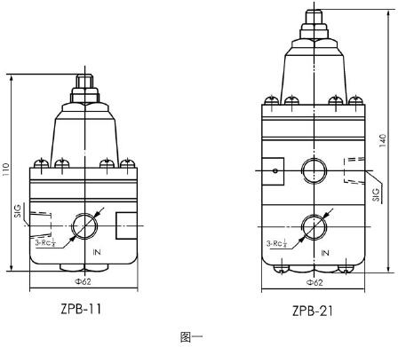  ZPB-11氣動(dòng)保位閥外形尺寸